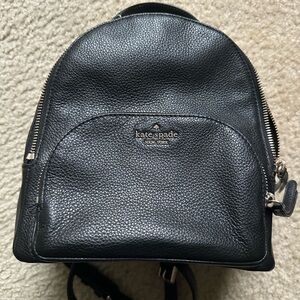Kate Spade Black Textured Backpack